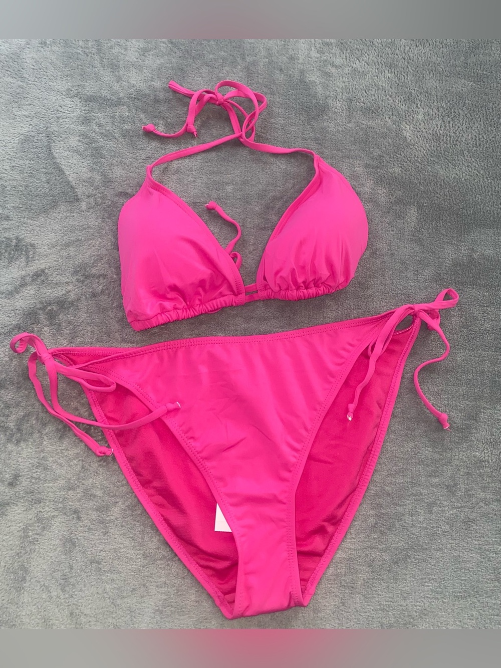 NWT Hot Pink String Bikini Set Size XL